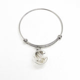 Dandelion Bracelet, Dandelion Wish Bracelet, Dandelion Glass Ball Charm, Dream Big, Wish Big, Gift For Her, Encouragement Gift, Motivating