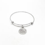 Faith Gift, John 3 Sixteen Bracelet, For God So Loved The World, Charm Bangle, Scripture Gifts, Salvation Verse, Baptism Gifts, Gift For Her