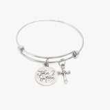 Faith Gift, John 3 Sixteen Bracelet, For God So Loved The World, Charm Bangle, Scripture Gifts, Salvation Verse, Baptism Gifts, Cross Charm