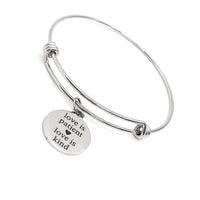 Love Gifts, Love Is Patient, Love Is Kind Charm Bracelet, Faith Gift, Christian Love, 1 Corinthians 13 4, Stacking Bangle, Stacking Bracelet