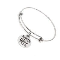 Love Gift, Worry Less, Love More Charm Bracelet, Stacking Bangle, Affirmation Gifts, Positivity Gifts, Affirmation Jewelry, Jewelry Gift