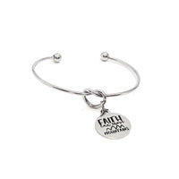 Faith Gift, Faith Can Move Mountains Charm Bracelet, Mountain Moving Faith, Mustard Seed Faith, Matthew 17 20, Charm Bangle, Cuff Bracelet