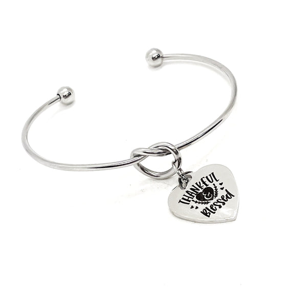 Thankful And Blessed Bracelet, Thanksgiving Gift, Gift For Her, Thankful For You, Thanks Gift, Thanksgiving Jewelry, Charm Bracelet