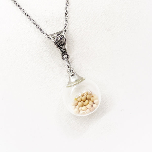 Faith Jewelry, Mustard Seed Glass Ball Necklace, Mustard Seed Necklace, Scripture Jewelry, Faith Jewelry, Matthew 17 20, Mustard Seed Faith