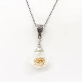 Faith Jewelry, Mustard Seed Glass Ball Necklace, Mustard Seed Necklace, Scripture Jewelry, Faith Jewelry, Matthew 17 20, Mustard Seed Faith