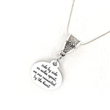 Long Distance Love, Side By Side Or Miles Apart We Are Connected By The Heart Necklace, Daughter Gift, Wife Gift, Gift For Her, College Gift