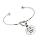 Faith Gift, I Am Who HE Says I Am Bracelet, Faith Jewelry, Christian Gift, I Am Who God Says I Am, Charm Bracelet, Stacking  Bangle