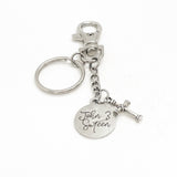 Faith Gift, John Three Sixteen Clip On Keychain, For God So Loved The World, John 3 16, Christian Gift, Christian Keychain, Faith Keychain