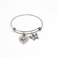 Memorial Gift, When Butterflies Appear Your Loved One Is Near Bracelet, Loss Of Loved One, Remembering Her, Remembering Him, Sympathy Gift