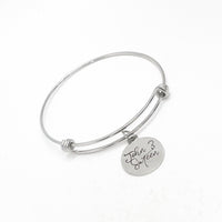 Faith Gift, John 3 Sixteen Bracelet, For God So Loved The World, Charm Bangle, Scripture Gifts, Salvation Verse, Baptism Gifts, Gift For Her