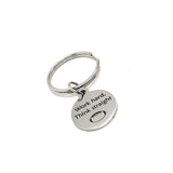Football Player Gift, Work Hard Think Straight Keychain, New Car Gift, Son Gift, Son Keychain, Football Keychain, Football Charm Keychain
