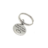 Football Player Gift, Work Hard Think Straight Keychain, New Car Gift, Son Gift, Son Keychain, Football Keychain, Football Charm Keychain