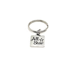 All Star Keychain, You Are An All Star, My All Star, All Star Selection Gift, All Star Gift, Baseball Player Gift, Sports Player Gift