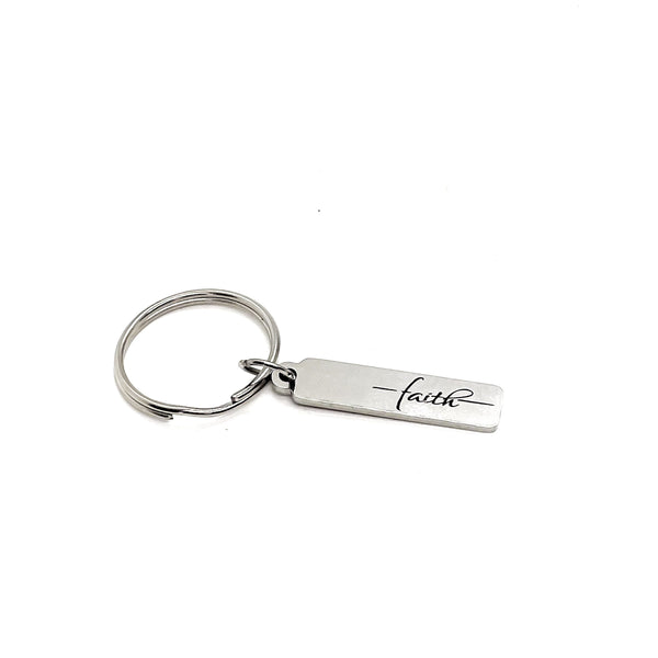 Faith Gift, Faith Keychain, Faith Words, Faith Charm, Christian Gift, Christian Keychain, Daughter Gift, Son Gift, Sunday School Gift
