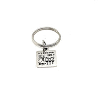 Wine Lover Gift, My Doctor Says I Need Glasses Keychain, Wine Funny, Girlfriend Gift, Wife Gift, Funny Quote, Funny Gift, Friend Happy