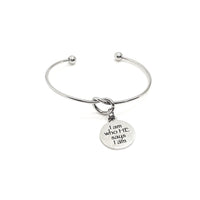 Faith Gift, I Am Who HE Says I Am Bracelet, Faith Jewelry, Christian Gift, I Am Who God Says I Am, Charm Bracelet, Stacking  Bangle