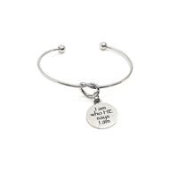 Faith Gift, I Am Who HE Says I Am Bracelet, Faith Jewelry, Christian Gift, I Am Who God Says I Am, Charm Bracelet, Stacking  Bangle