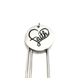 Faith Gift, Faith Bookmark, Faith Charm, Daughter Gift, Faith Heart Charm, Paperclip Bookmark, Planner Bookmark, Bible Bookmark