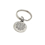 Scripture Gift, I Can Do All Things Through Him Who Gives Me Strength Keychain, Philippians 4 13, Scripture Keychain, Faith Scripture Quote