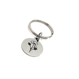 Birth Month Flower, August Poppy Keychain, August Birthday Gift, August Flower, Poppy Charm, Charm Keychain, Birth Month Keychain Gift