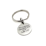 Scripture Gift, For Nothing Is Impossible With God Keychain, Luke 1 37 Charm, Faith Keychain, Scripture Quote, Christian Gift, Bible Verse