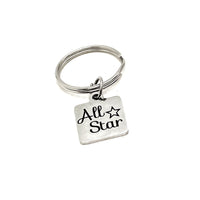 All Star Keychain, You Are An All Star, My All Star, All Star Selection Gift, All Star Gift, Baseball Player Gift, Sports Player Gift