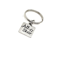 All Star Keychain, You Are An All Star, My All Star, All Star Selection Gift, All Star Gift, Baseball Player Gift, Sports Player Gift