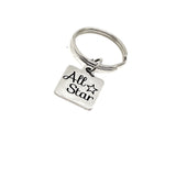 All Star Keychain, You Are An All Star, My All Star, All Star Selection Gift, All Star Gift, Baseball Player Gift, Sports Player Gift