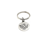 Faith Gift, I Will Hold You Up When Your Strength Fails Keychain, Encouragement Gift, Motivation Gift, Encouraging Quote, Motivating Quote