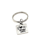 Love Gift, Love Without Limits Keychain, Love Keychain, Son Gift, Daughter Gift, Husband Gift, Wife Gift, I Love You Gift, Charm Keychain