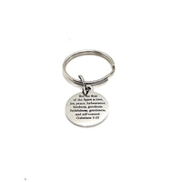 Scripture Gift, Fruit Of The Spirit Keychain, Galatians 5 22 Charm, Charm Keychain, Scripture Quote, Bible Verse Gift, Christian Gift