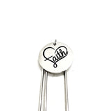 Faith Gift, Faith Bookmark, Faith Charm, Daughter Gift, Faith Heart Charm, Paperclip Bookmark, Planner Bookmark, Bible Bookmark