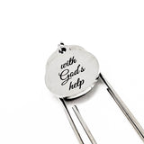 Faith Gift, With God’s Help Bookmark, Charm Bookmark, Christian Gift, Christian Encouragement, Paperclip Bookmark, Bible Bookmark Gift