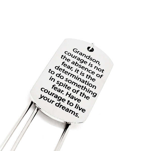 Grandson Gift, Grandson Bookmark, Gift For Him, Student Athlete Gift, Reader Gift, Charm Bookmark, Paperclip Bookmark, Grandson Birthday