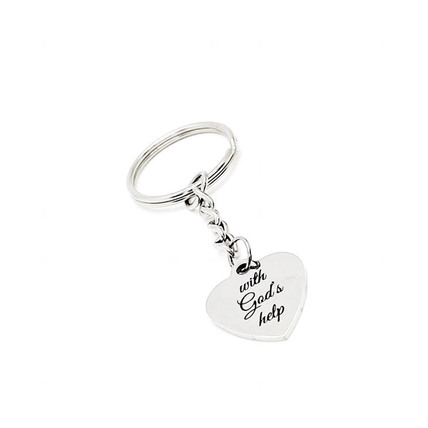 Faith Gift, With God’s Help Keychain, Keychain Gift, Christian Keychain, Charm Keychain, Christian Encouragement, I Can Do All Things