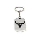 Floral Cattle Skull Keychain, Cow Skull Keychain, Ranch Owner Gift, Farm Owner Gift, Cattlewoman Gift, Gift For Her, Farm Wife Gift