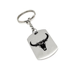 Floral Cattle Skull Keychain, Cow Skull Keychain, Ranch Owner Gift, Farm Owner Gift, Cattlewoman Gift, Gift For Her, Farm Wife Gift
