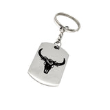 Floral Cattle Skull Keychain, Cow Skull Keychain, Ranch Owner Gift, Farm Owner Gift, Cattlewoman Gift, Gift For Her, Farm Wife Gift