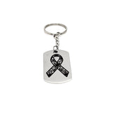Floral Awareness Ribbon Keychain, Medical Awareness Keychain, Keychain Gift, Healthcare Worker Gift, Illness Gift, Sympathy Gift