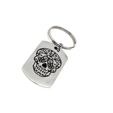 Day Of The Dead Remembrance Gift, Floral Skull Keychain, Day Of The Dead Keychain, Remembrance Keychain, All Saints Day Gift, Halloween Gift