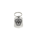 Day Of The Dead Remembrance Gift, Floral Skull Keychain, Day Of The Dead Keychain, Remembrance Keychain, All Saints Day Gift, Halloween Gift