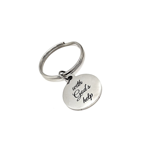Faith Gift, With God’s Help Keychain, Keychain Gift, Christian Keychain, Charm Keychain, Christian Encouragement, I Can Do All Things