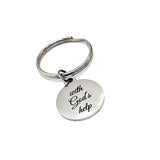 Faith Gift, With God’s Help Keychain, Keychain Gift, Christian Keychain, Charm Keychain, Christian Encouragement, I Can Do All Things