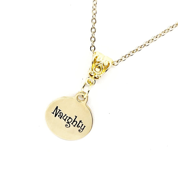 Naughty Necklace, Christmas Gift For Her, Naughty Or Nice, Wife Gift, Girlfriend Gift, Christmas Necklace