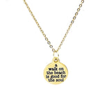 Beach Trip Gift, A Walk On The Beach Is Good For The Soul Necklace, Girlfriend Gift, Girls Trip Gift, Beach Trip Memories, Gift For Wife