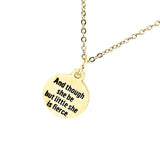 Daughter Gift, And Though She Be But Little She Is Fierce Necklace, Daughter Necklace, Gift For Her, Wife Gift, Granddaughter Necklace Gift