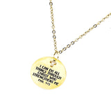 Christian Woman Gift, I Can Do All Things Through Christ Who Strengthens Me Necklace, Philippians 4 13, Faith Jewelry, Christian Jewelry