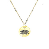 Christian Woman Gift, I Can Do All Things Through Christ Who Strengthens Me Necklace, Philippians 4 13, Faith Jewelry, Christian Jewelry