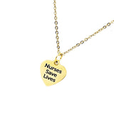 Nurse Gift, Nurses Save Lives Necklace, Nurse Thank You, Healthcare Worker, Essential Worker Gift, Gift For Her, Wife Gift, New Nurse Gift