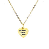 Nurse Gift, Nurses Save Lives Necklace, Nurse Thank You, Healthcare Worker, Essential Worker Gift, Gift For Her, Wife Gift, New Nurse Gift